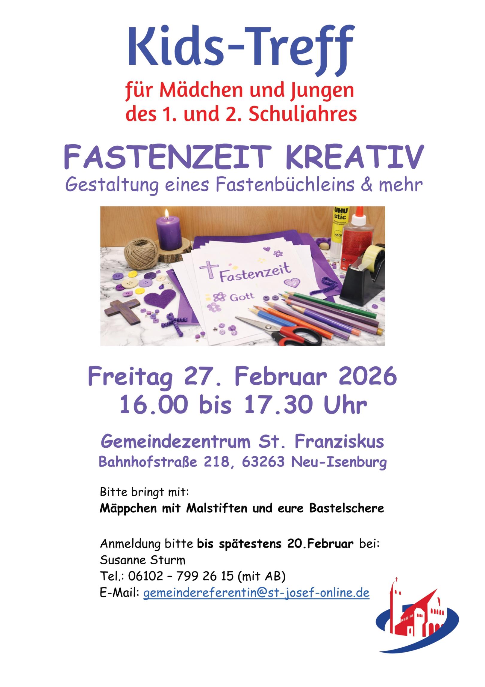 Plakat Fastenbasteln 2026 (c) Dietmar Thiel