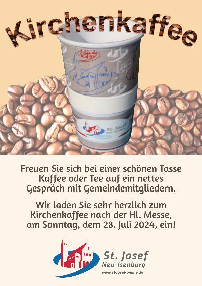Plakat Kirchenkaffee 07/24