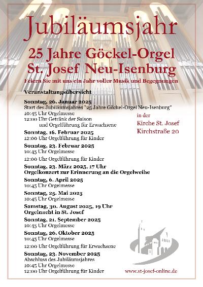 Eine „Königin“ feiert ihr Silbernes Jubiläum – 25 Jahre Göckel-Orgel St. Josef