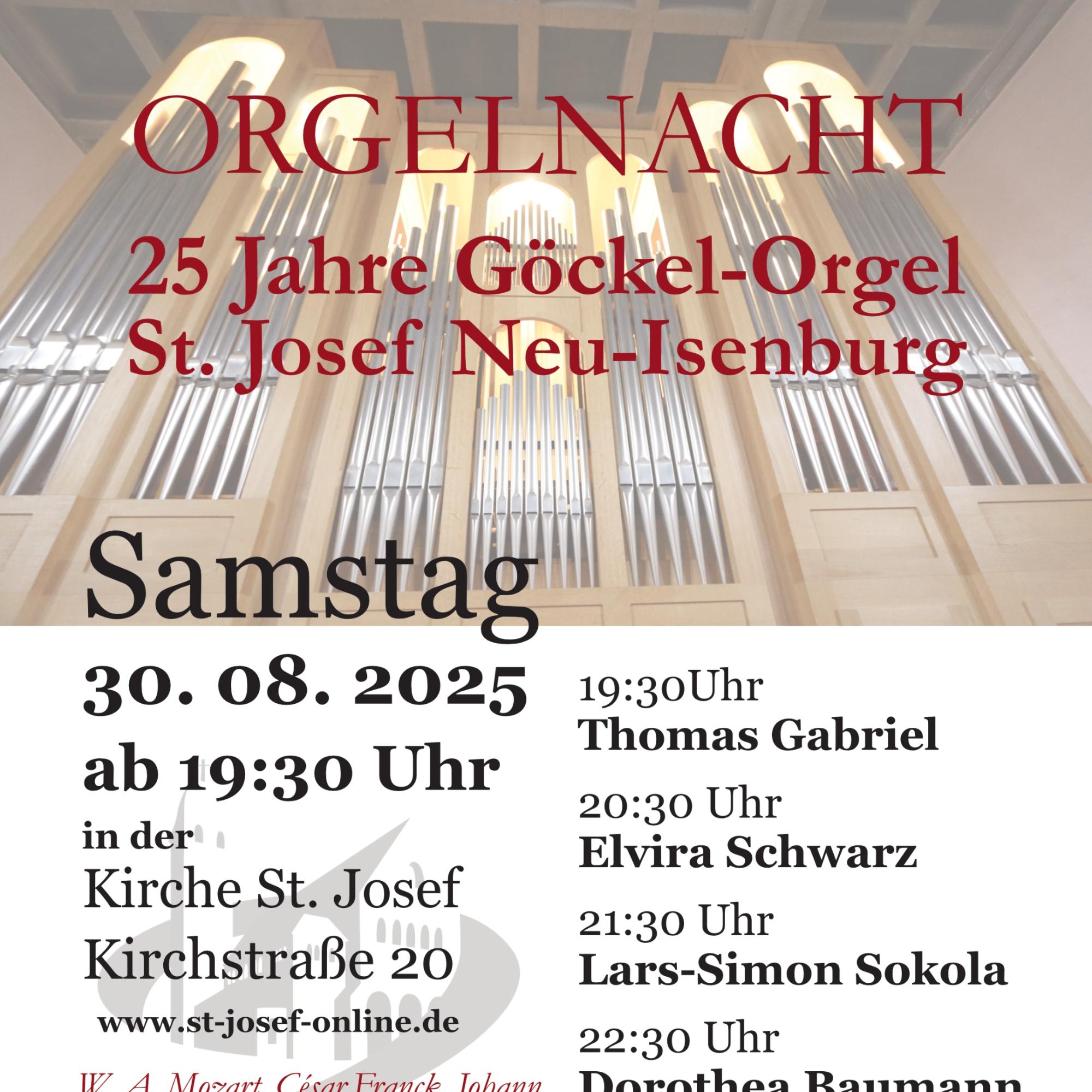 Plakat Orgelnacht 2025