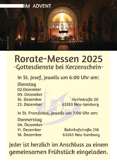Plakat Rorate 2025 (c) Dietmar Thiel Plakat Rorate 2025
