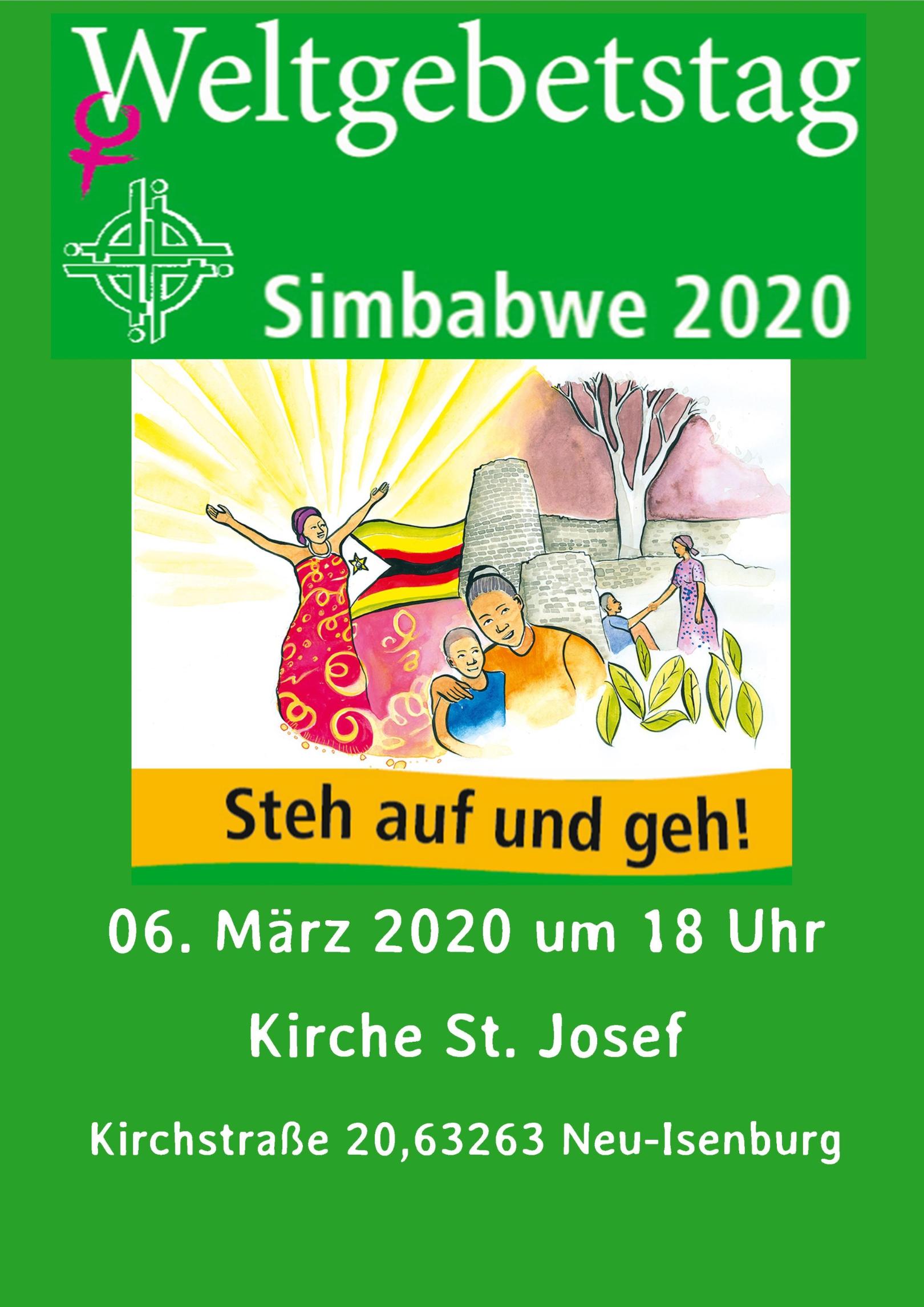 Plakat Weltgebetstag 2020 St Josef