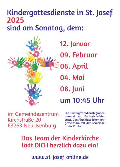 Termine Kinderkirche  2025 I