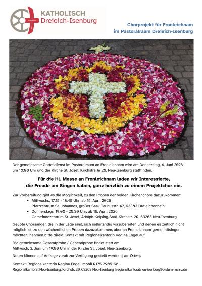 Projektchor Fronleichnam 2026