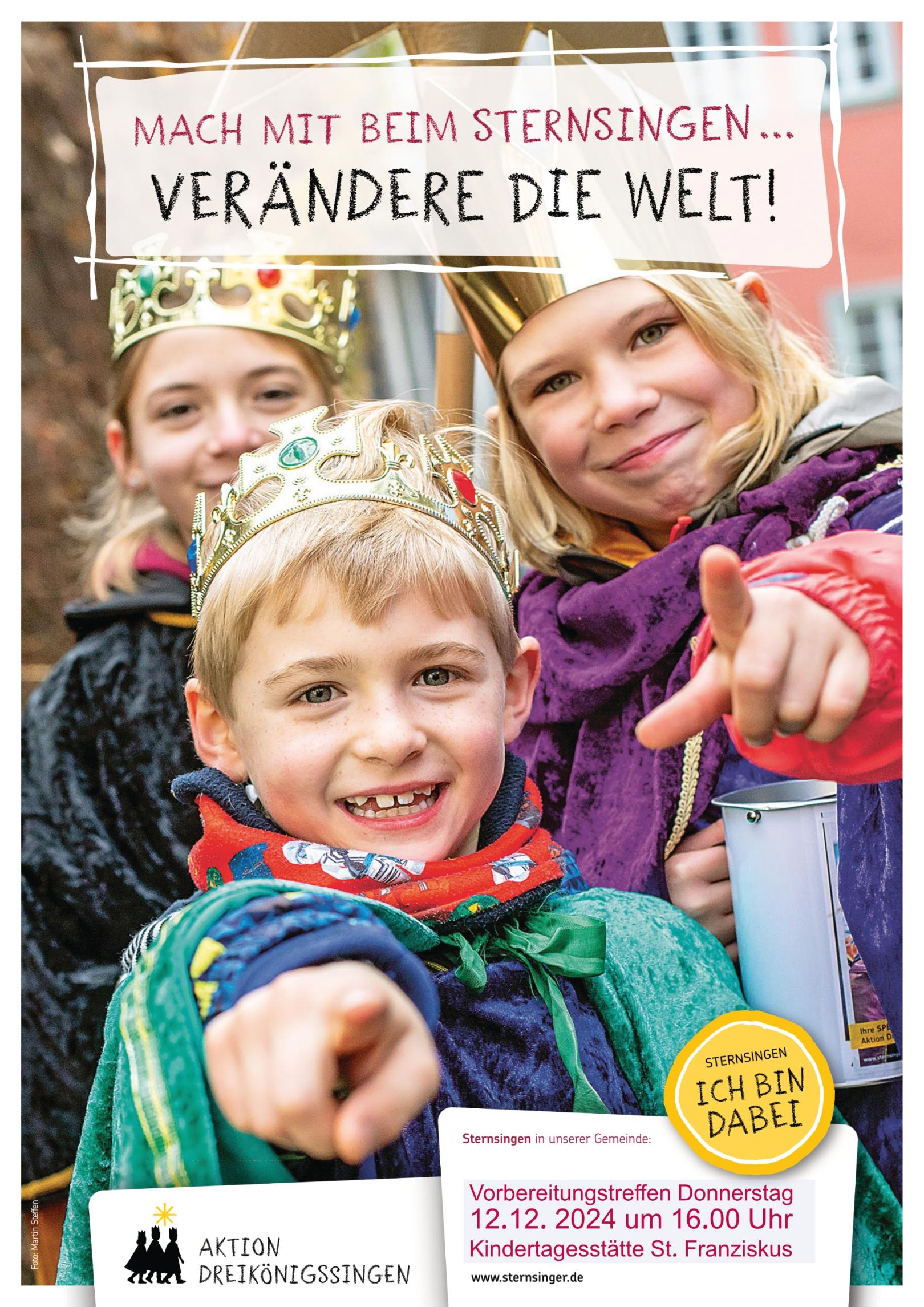 Sternsinger 2025 Mach mit Plakat (c) Kindermissionswerk ,Die Sternsinger’ e.V.