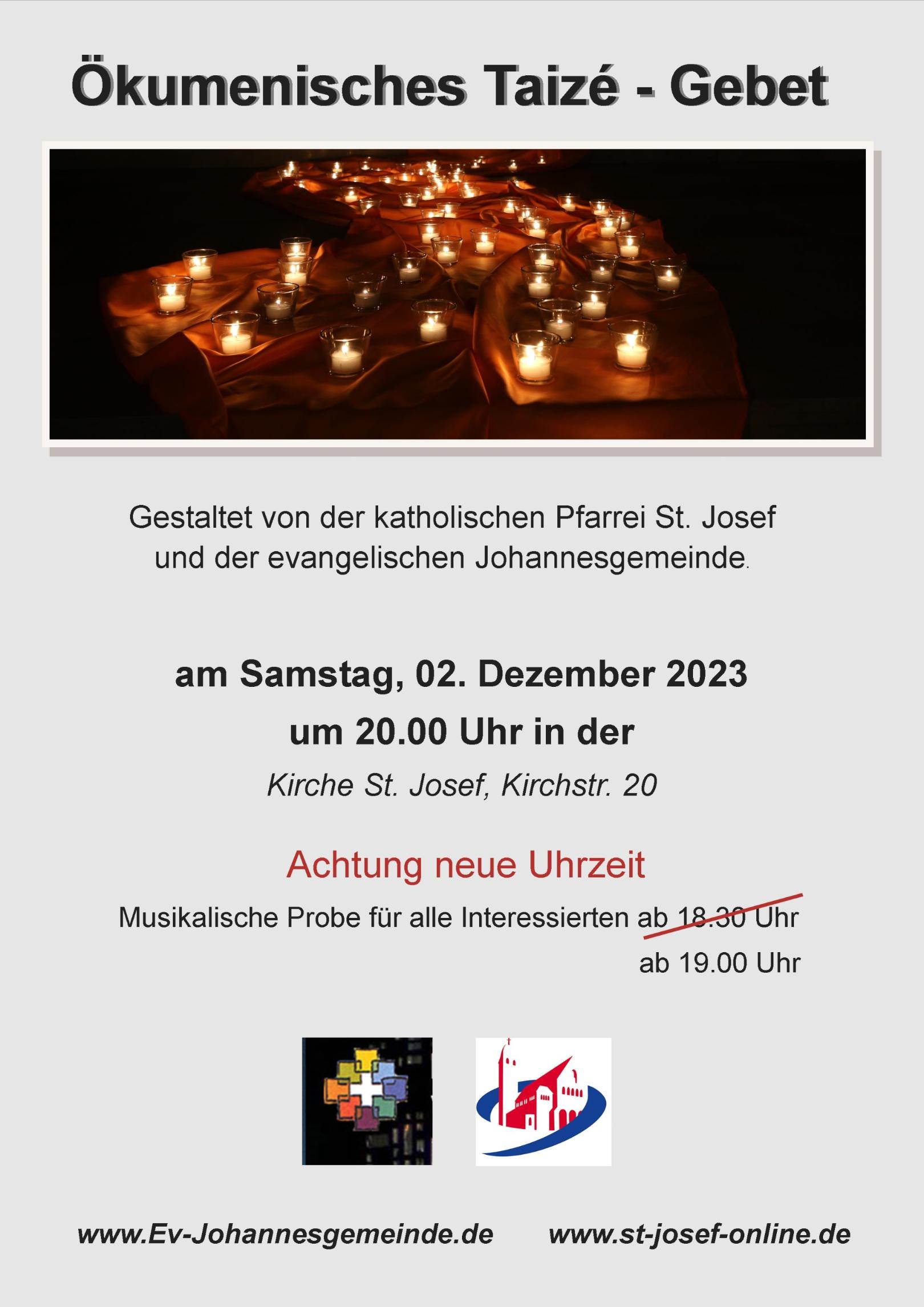 Taize-Gebet 2023 St. Josef (c) D.Thiel