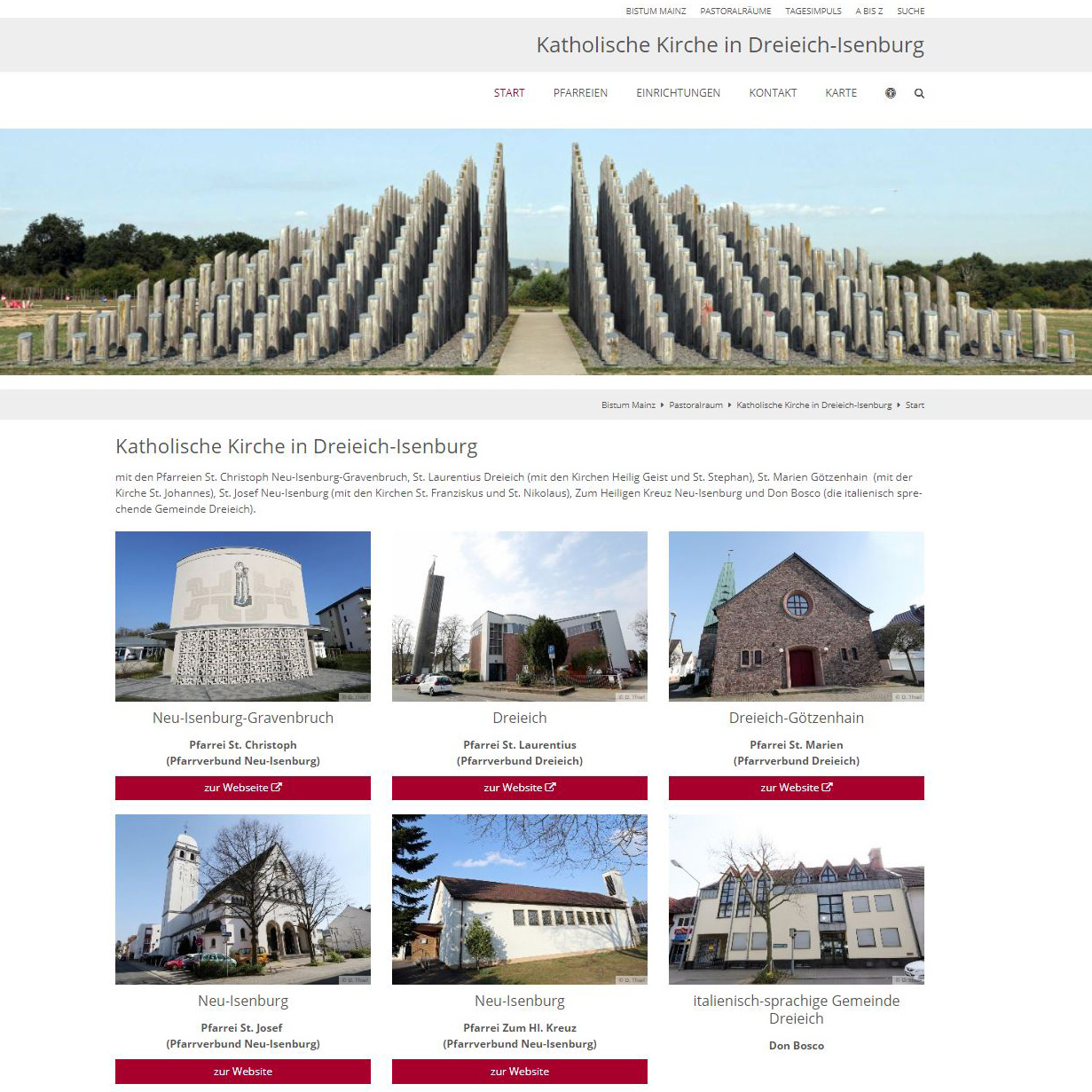 Neue Dach-Webseite Kath Kirche in Dreieich-Isenburg