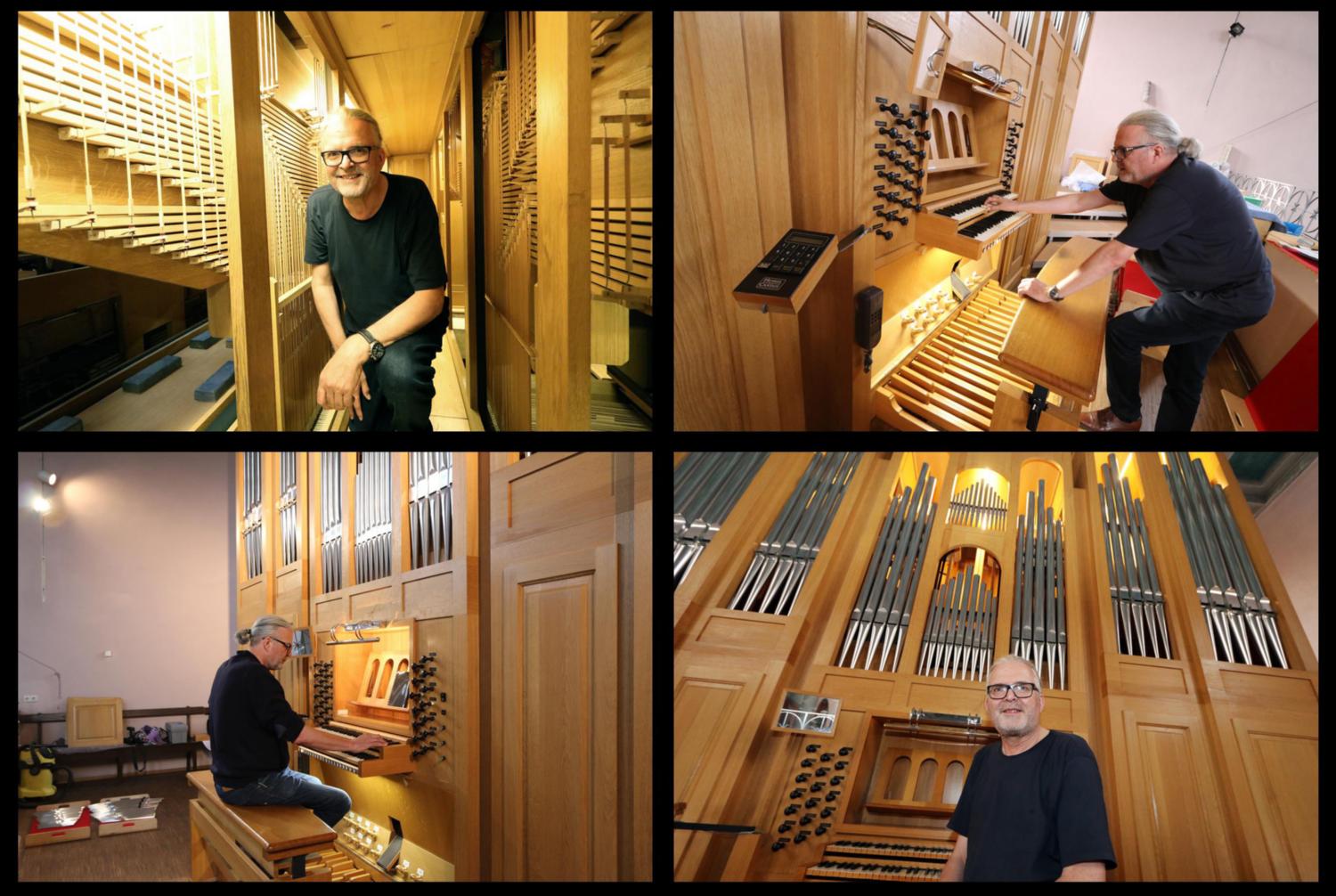 Orgelbaumeister Karl Göckel in der Kirche St. Josef (c) D. Thiel