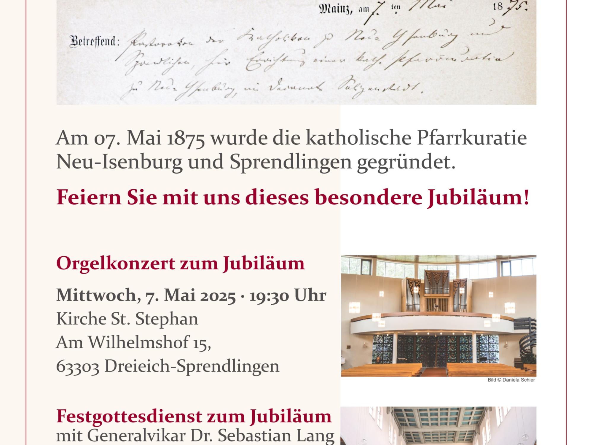 150 Jahre katholische Kirche in Neu-Isenburg und Sprendlingen (c) Pastoralraum Dreieich-Isenburg