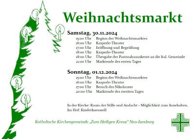 Programm Weihnachtsmarkt