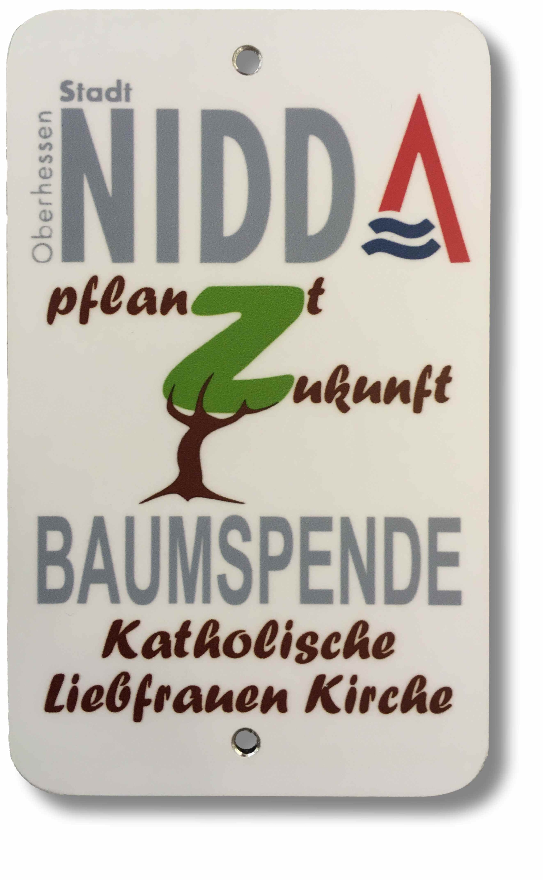 Nidda Pflanzt Zukunft Spenderschild