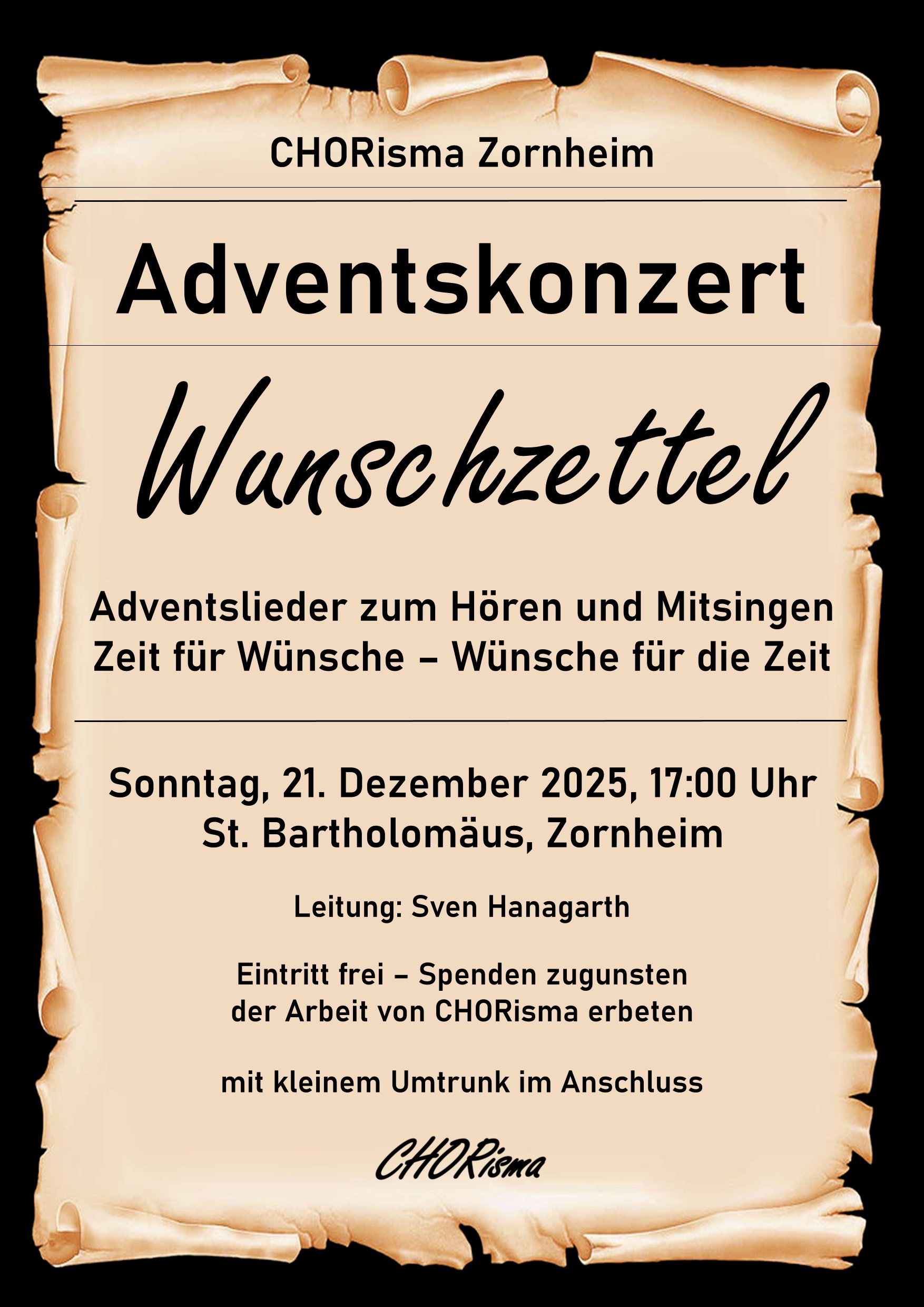 CHORisma Wunschzettel (Adventskonzert '25)
