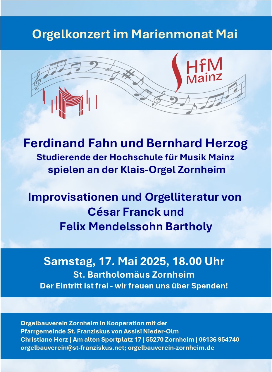 Flyer Konzert 17.5.2025 (c) Andrea Keber