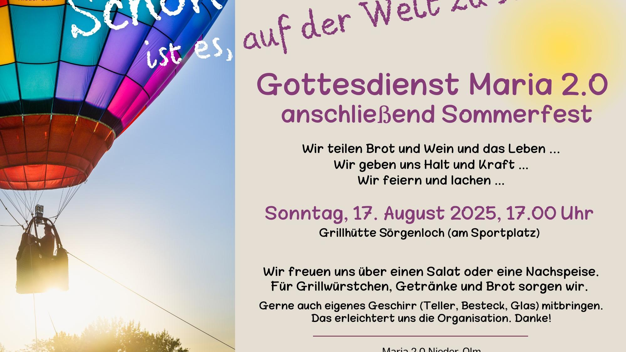 Maria 2.0 Sommer-Gottesdienst_2025 (c) Maria 2.0 / Andrea Keber