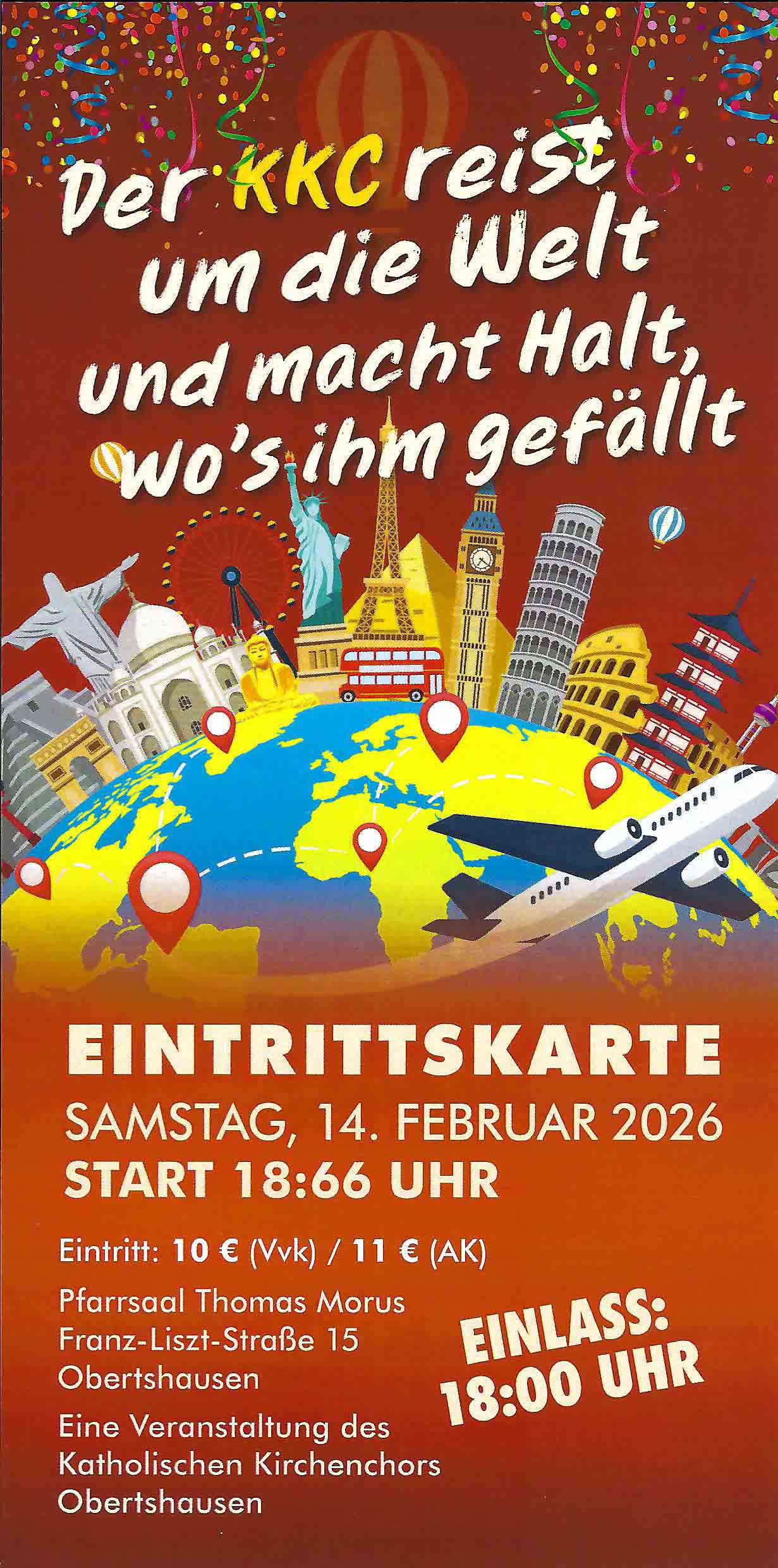 KKCO Fasching 2026_Ticket (c) KKCO Katholischer Kirchenchor Obertshausen