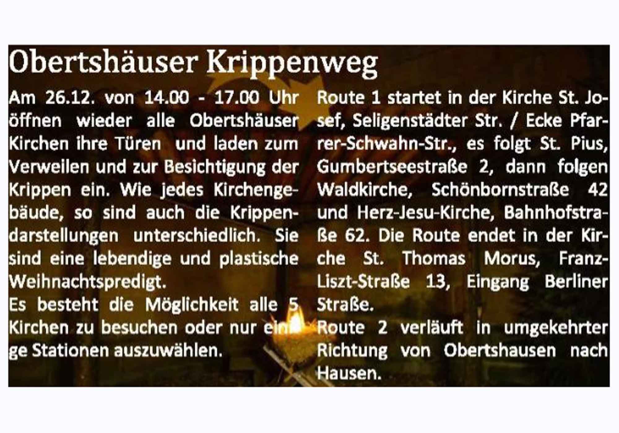 Krippenweg _ Kath. Pfarreien Obertshausen - Herz-Jesu und St. Thomas Morus (c) Kath. Pfarreien Obertshausen - Herz-Jesu und St. Thomas Morus