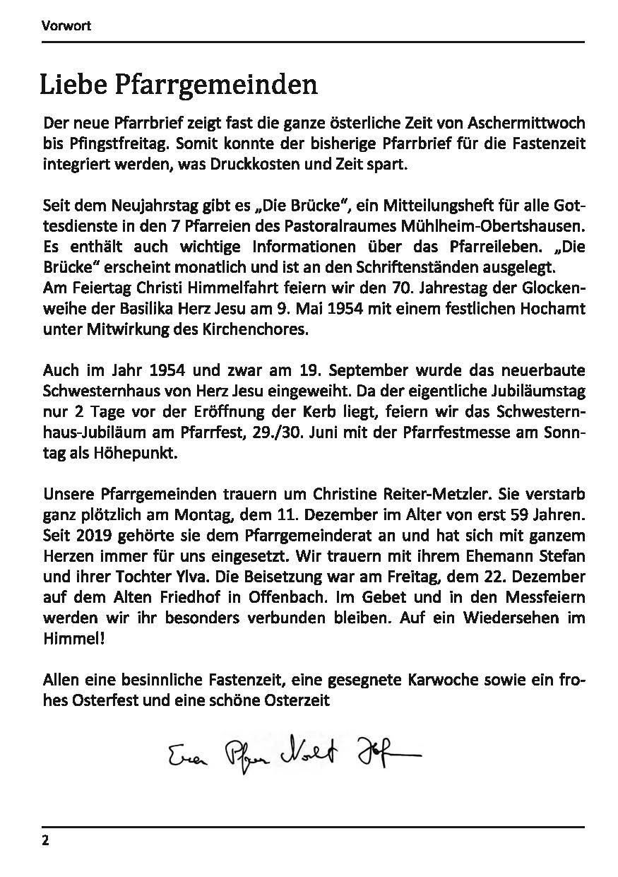 Pfarrbrief 184 Fastenzeit-Ostern (2) (c) Pfarreien Herz Jesu und St. Thomas Morus, Obertshausen