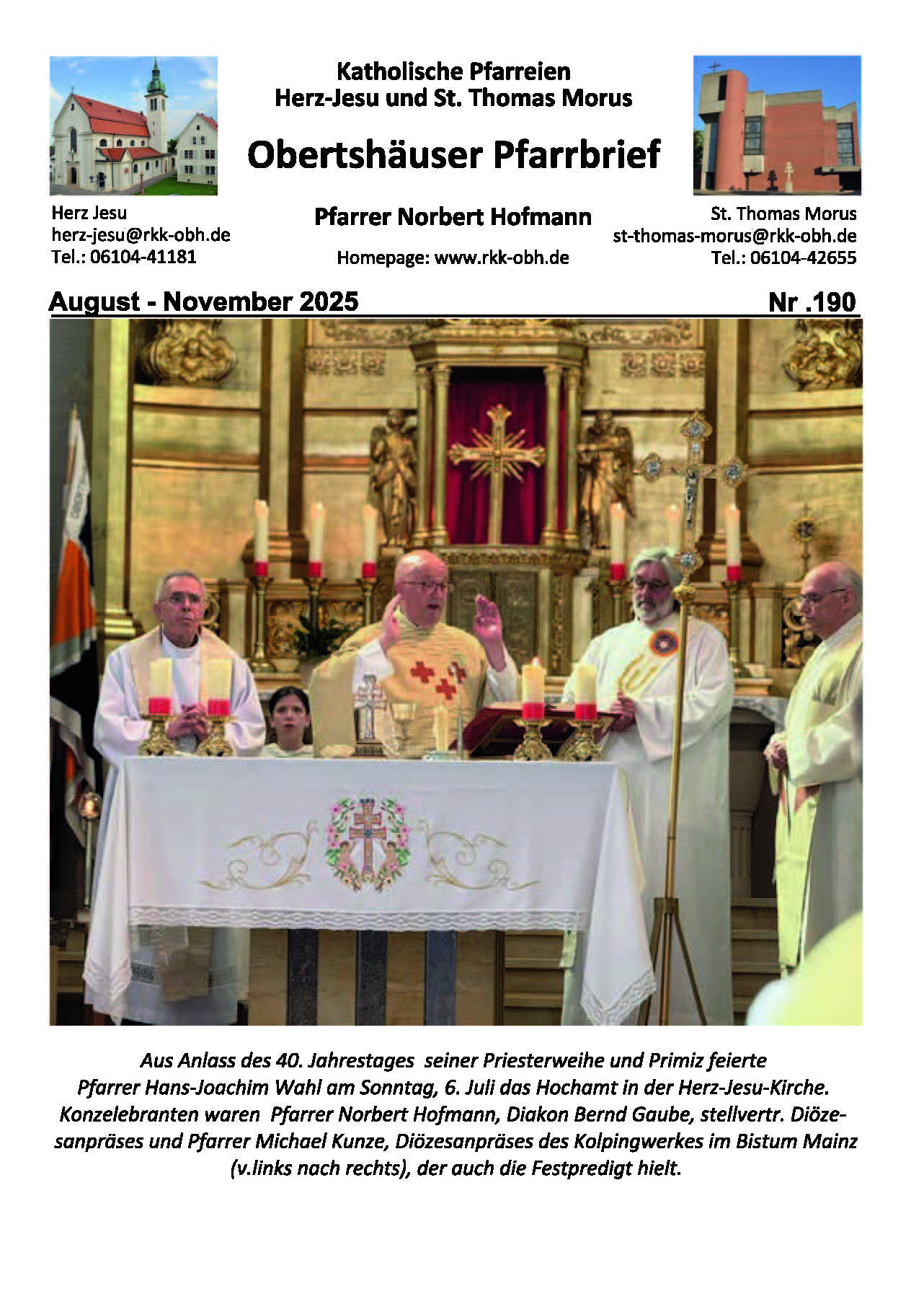 Pfarrbrief 190 Aug._Nov.2025 (1) (c) Pfarreien Herz Jesu und St. Thomas Morus, Obertshausen