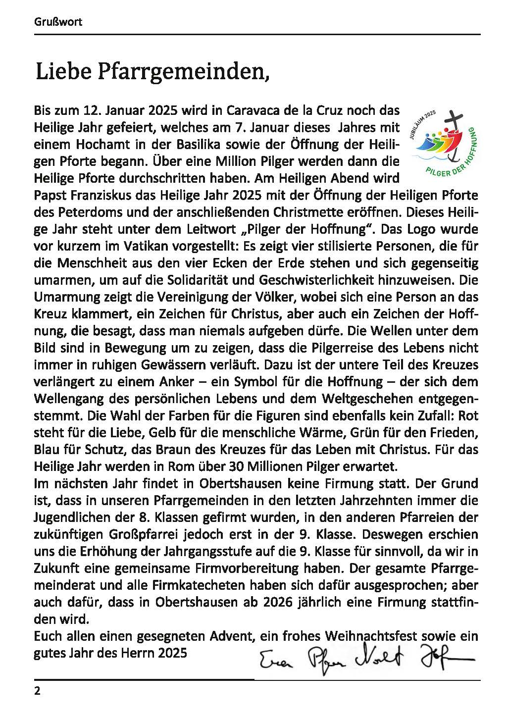 Pfarrbrief-Nr. 186 Advent-Weihnachten 2024 Januar - März_Seite_02 (c) Pfarreien Herz Jesu und St. Thomas Morus, Obertshausen