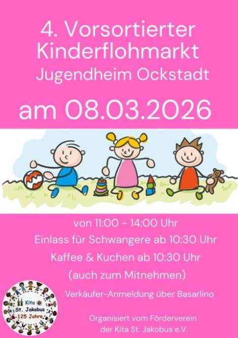 Flohmarkt 08.03.2026 Ockstadt (c) Förderverein Kita St.Jakobus Ockstadt eV