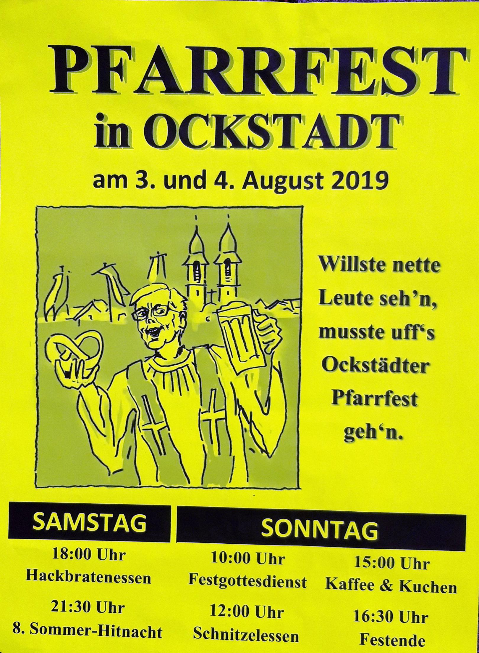 Pfarrfestplakat (c) St. Jakobus Ockstadt