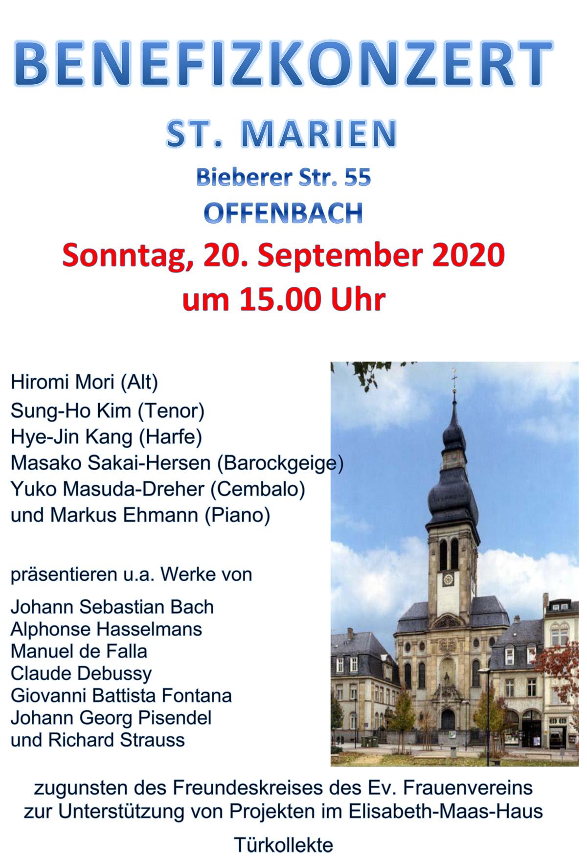 Benefizkonzert Ev. Frauenverein 2020 (c) St. Marien