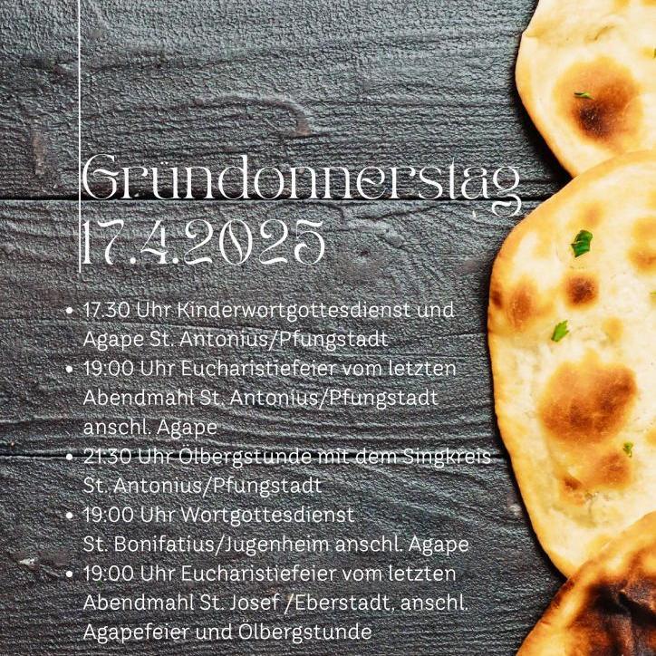 Plakat Gründonnerstag 2025