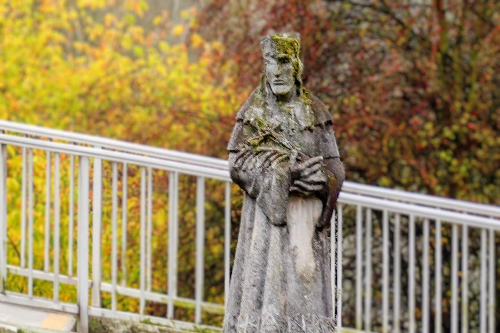 Hl. Johannes Nepomuk an der Kühkopfbrücke in Erfelden