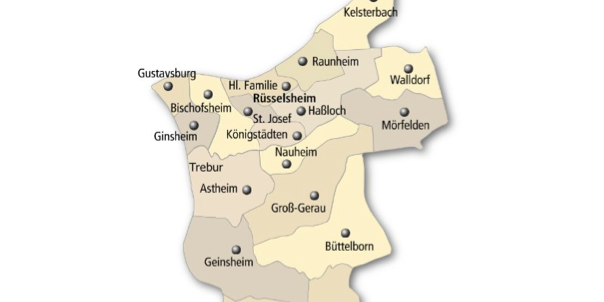 Karte des Dekanats Rüsselsheim