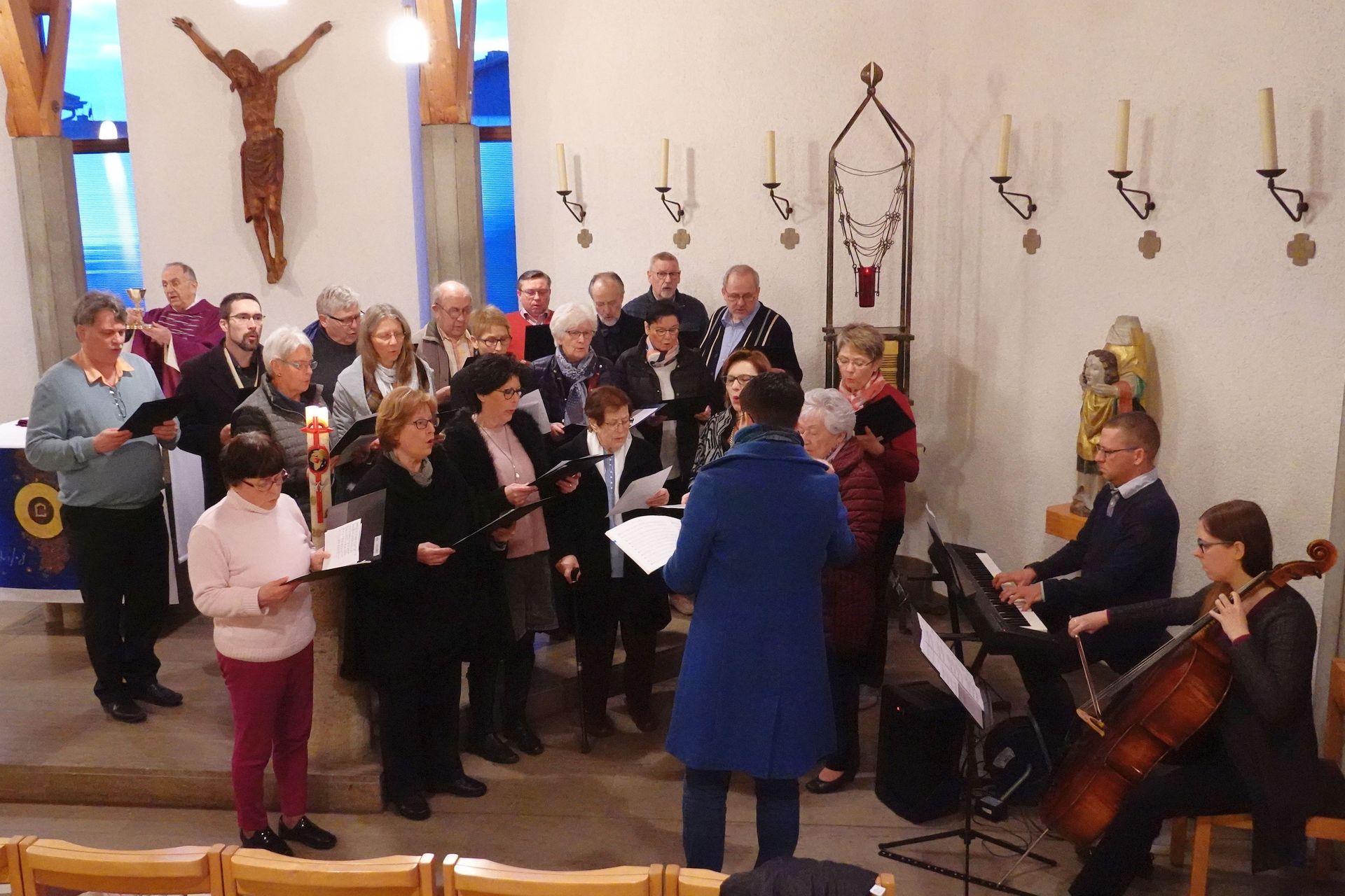 Kirchenchor, St. Alban, Leeheim in der Fastenzeit 2020 (c) Kroll
