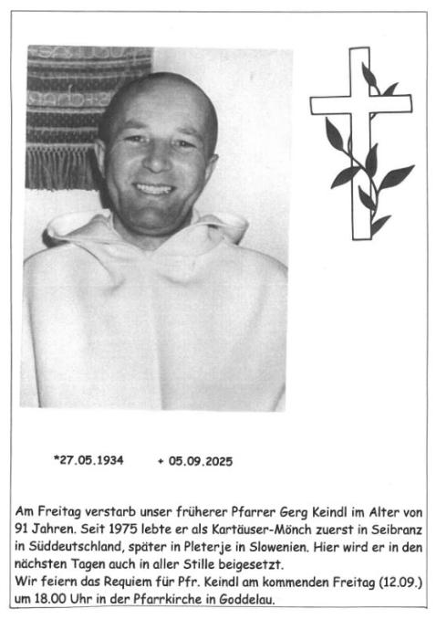 Pfr. Georg Keindl (1968 -1975 Pfarrer in Goddelau) (c) St. Bonifatius, Goddelau