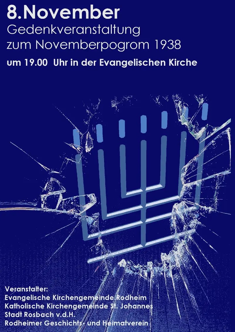 Plakat Gedenkfeier Reichspogromnacht 2024 (c) Klaus Steiner