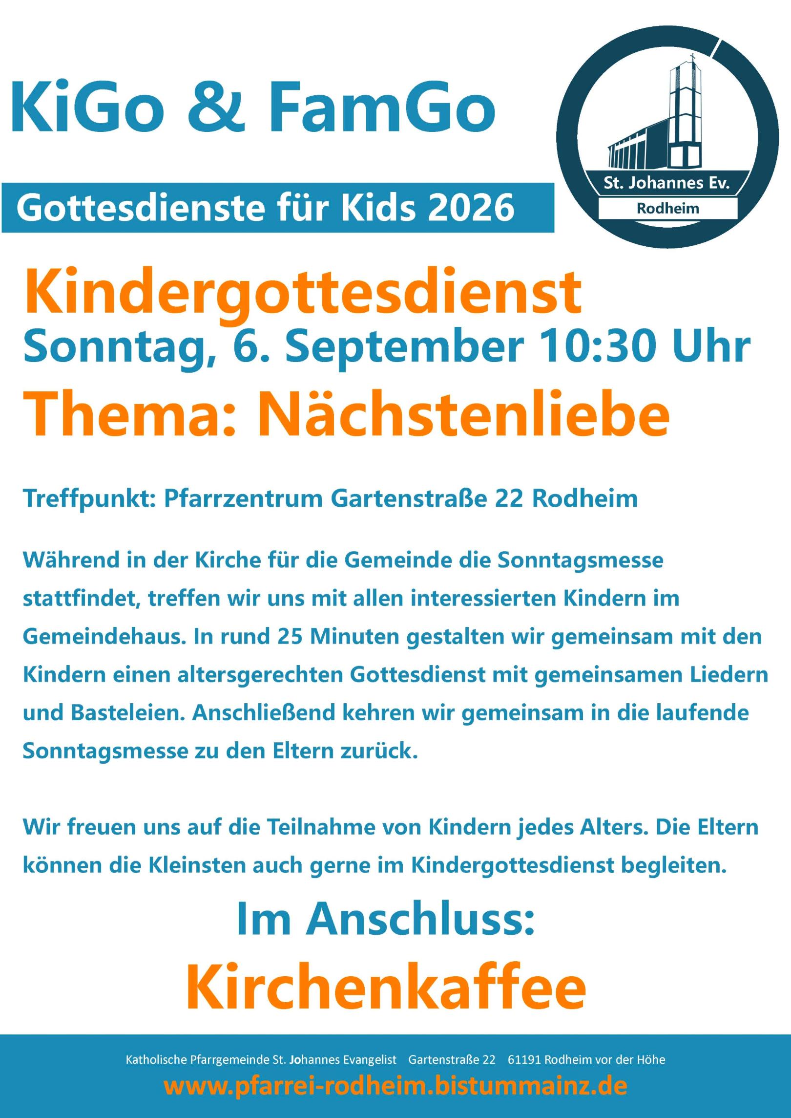 Plakat Kindergottesdienst September 2026 (c) Klaus Steiner