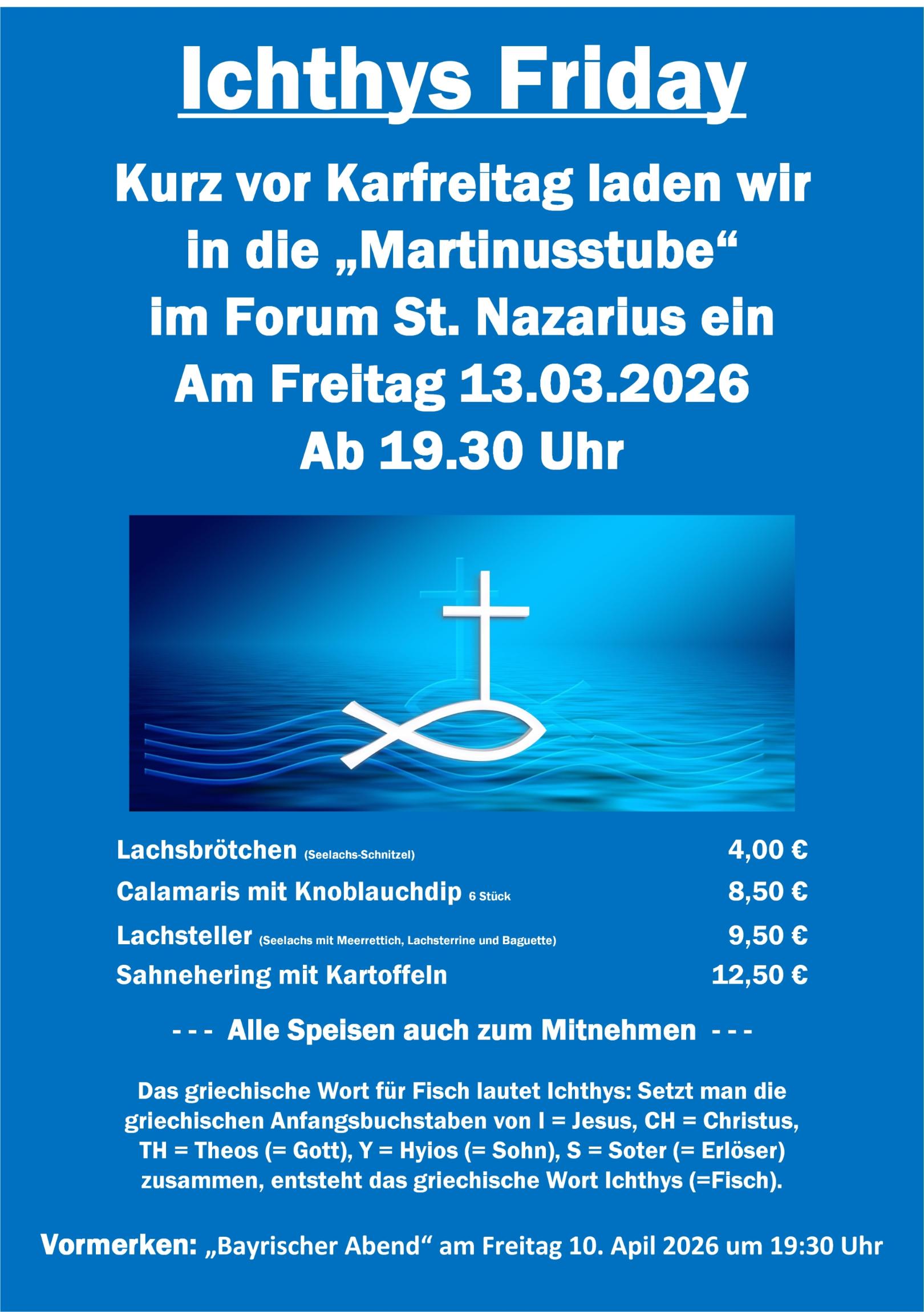 Karte Ichthys Friday 2026 (c) Nazarius.de