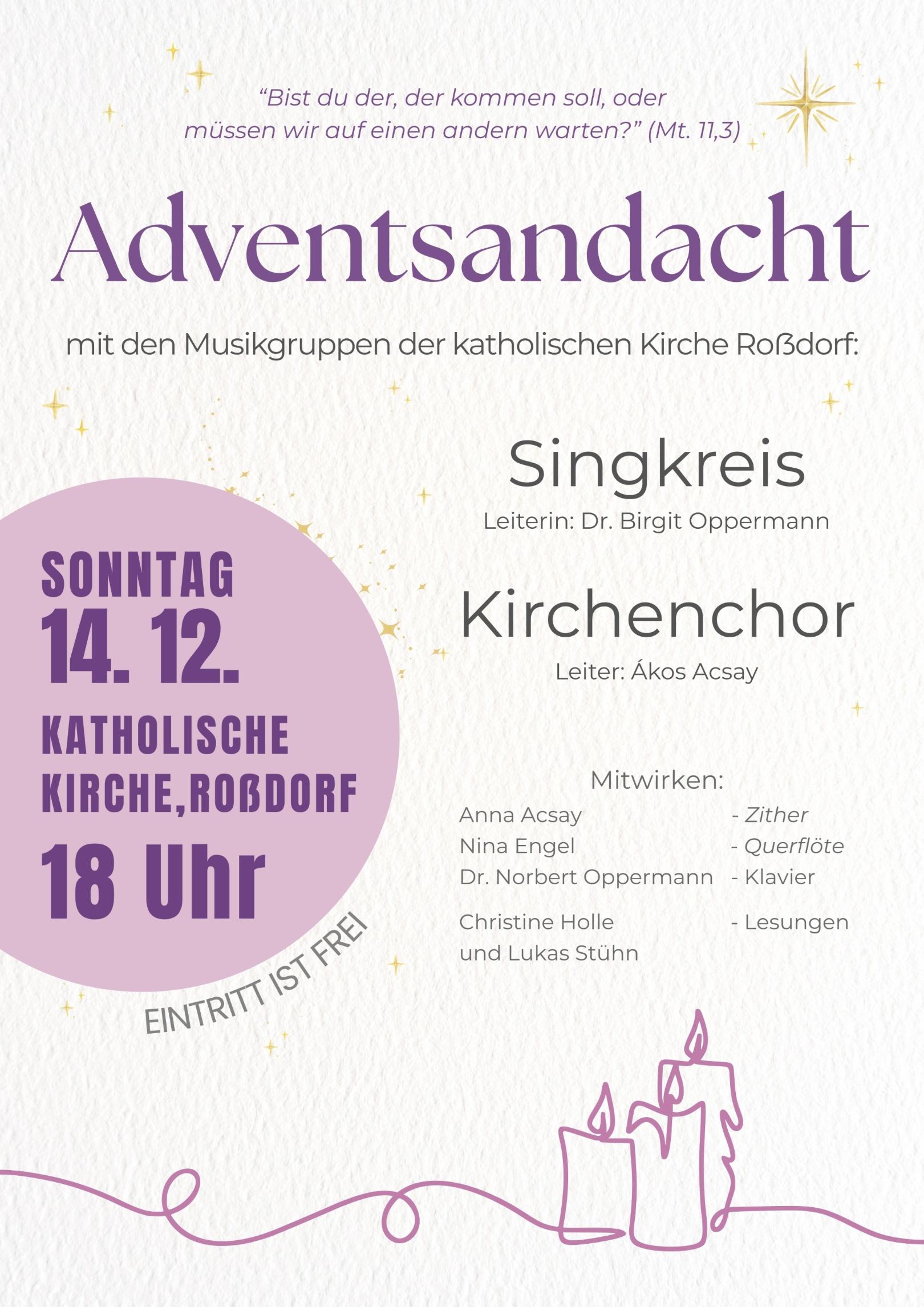 Adventsandacht 2025 (c) Akos