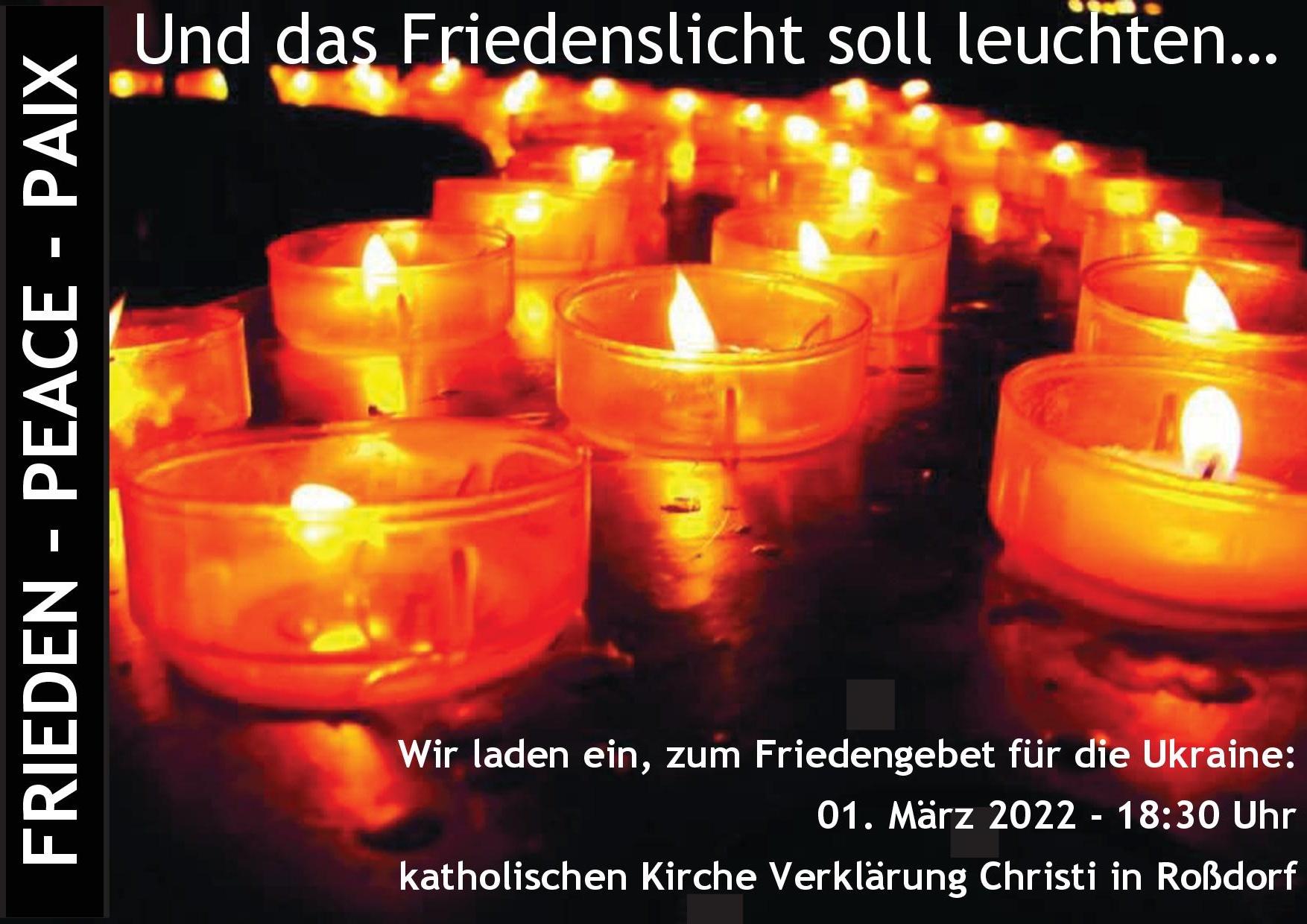 Friedensgebet Roßdorf 01032022