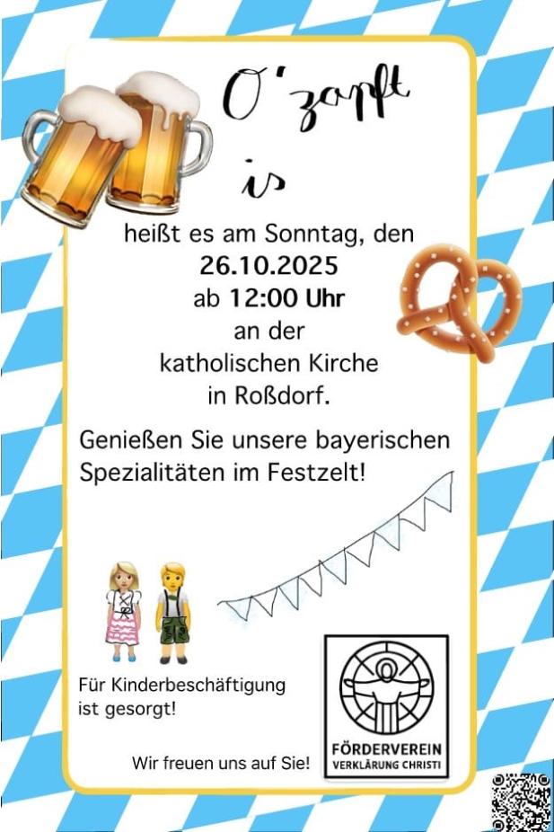 Einladung zum Oktoberfest des Fördervereins Verklärung Christi (c) Inga Höche