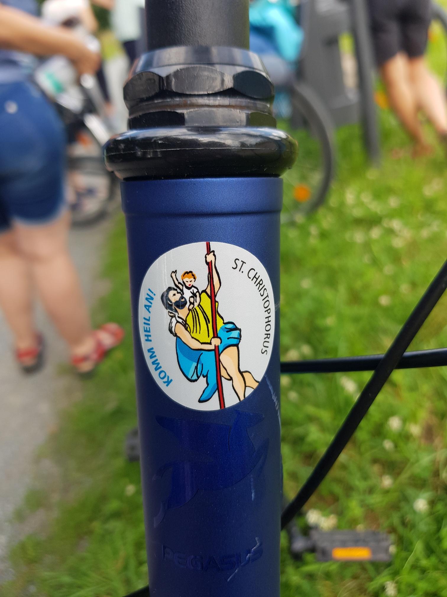 Christophorus wacht über die Radfahrer