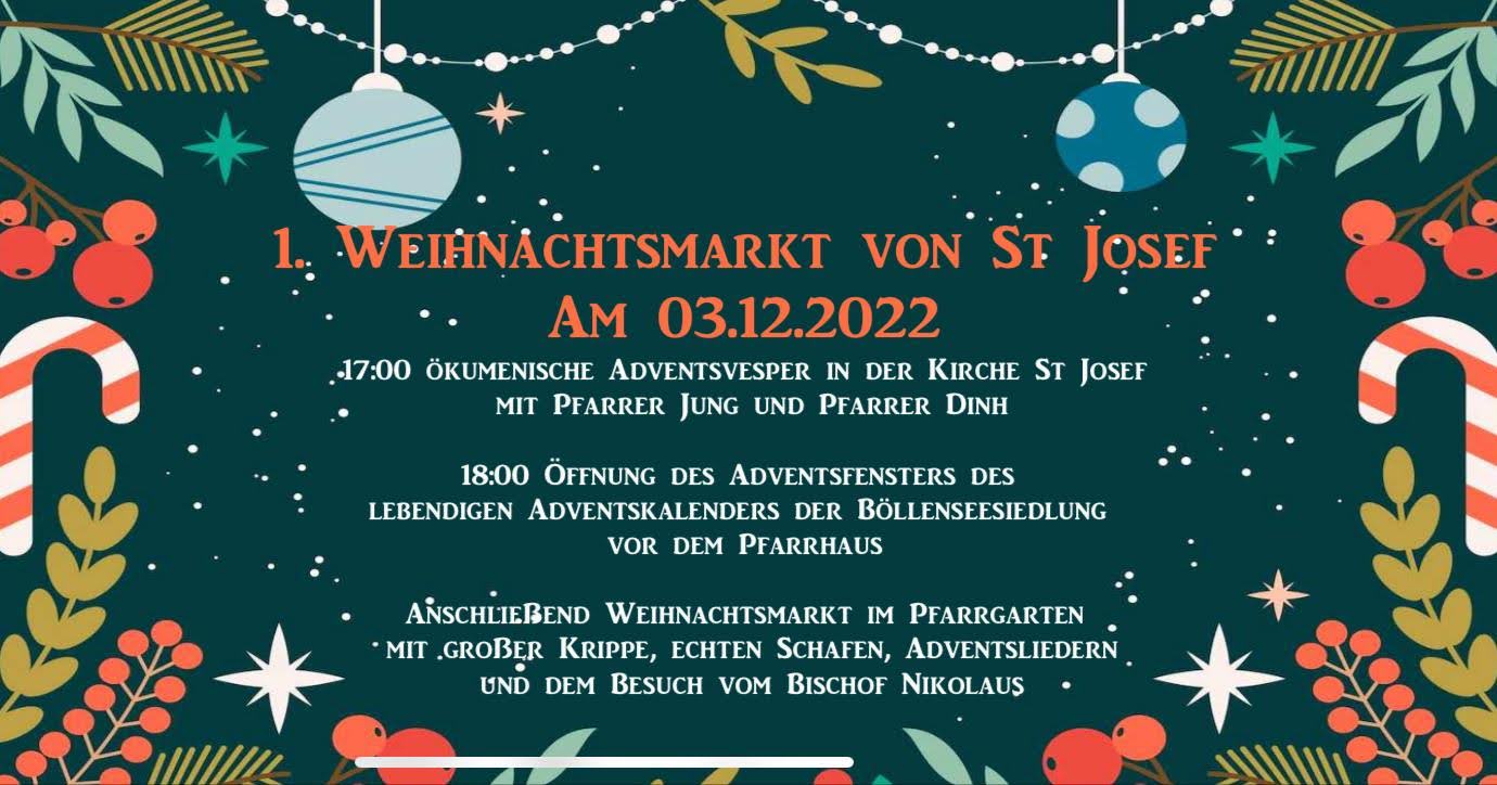 Die Einladung zum ersten Weihnachtsmarkt (c) N Bauer