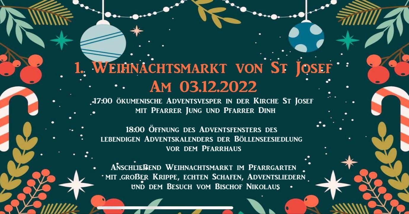 Die Einladung zum ersten Weihnachtsmarkt