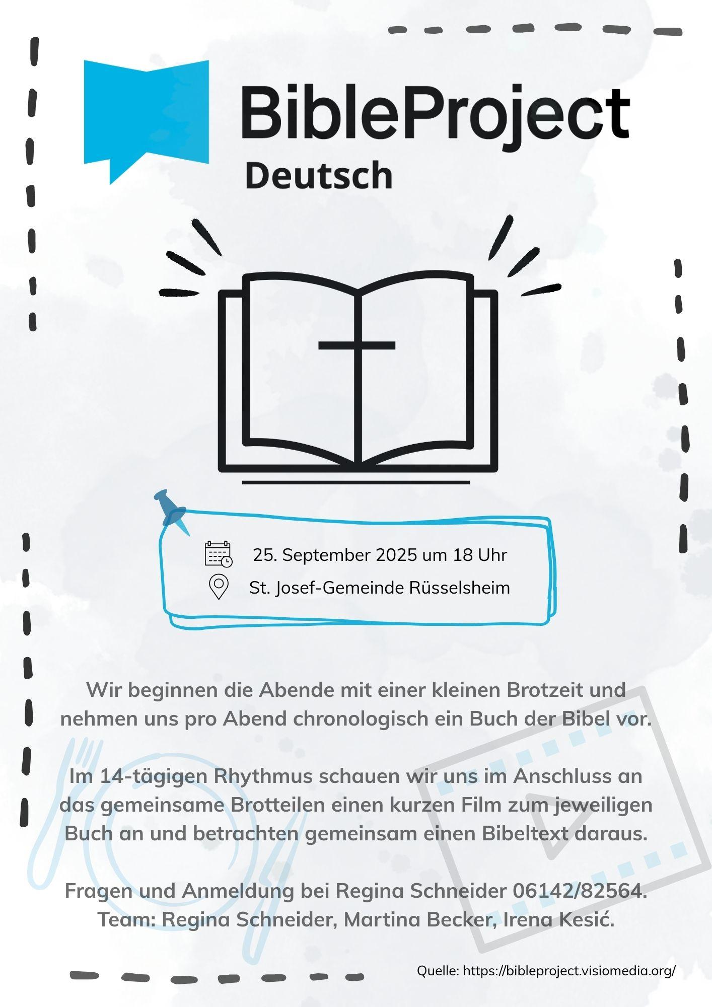 Vorderseite - BibleProject-Flyer