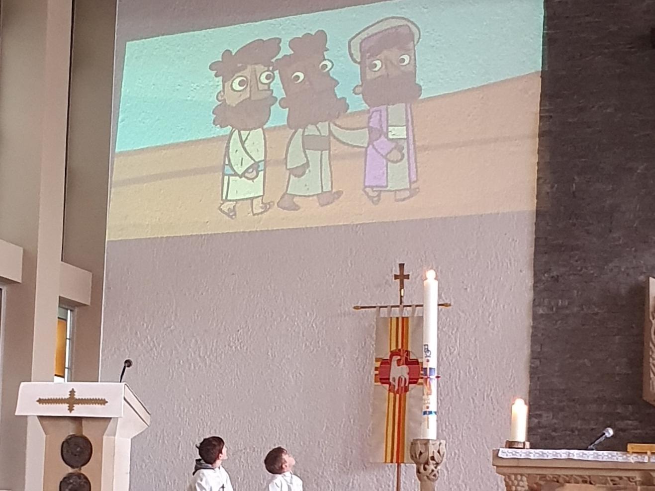 Der Emmausgang als Cartoon