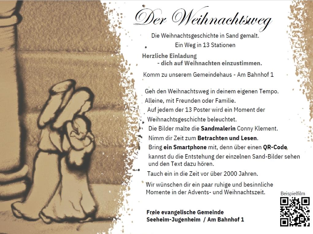 Flyer mit Informationen zum Weihnachtsweg der FeG