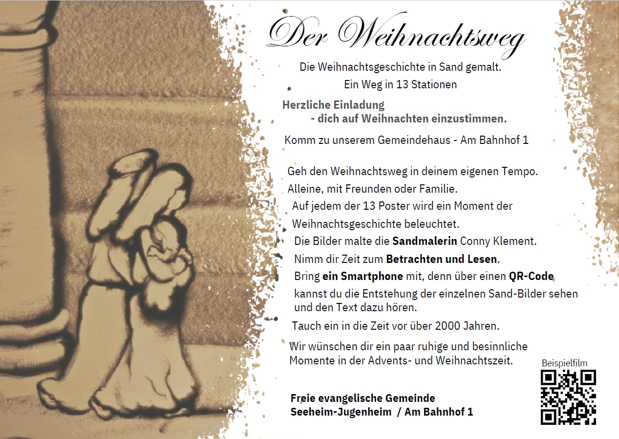 Flyer mit Informationen zum Weihnachtsweg der FeG