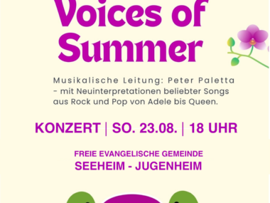 Einladung zum Sommerkonzert 'Voices of Summer' in der freien Evangelischen Gemeinde