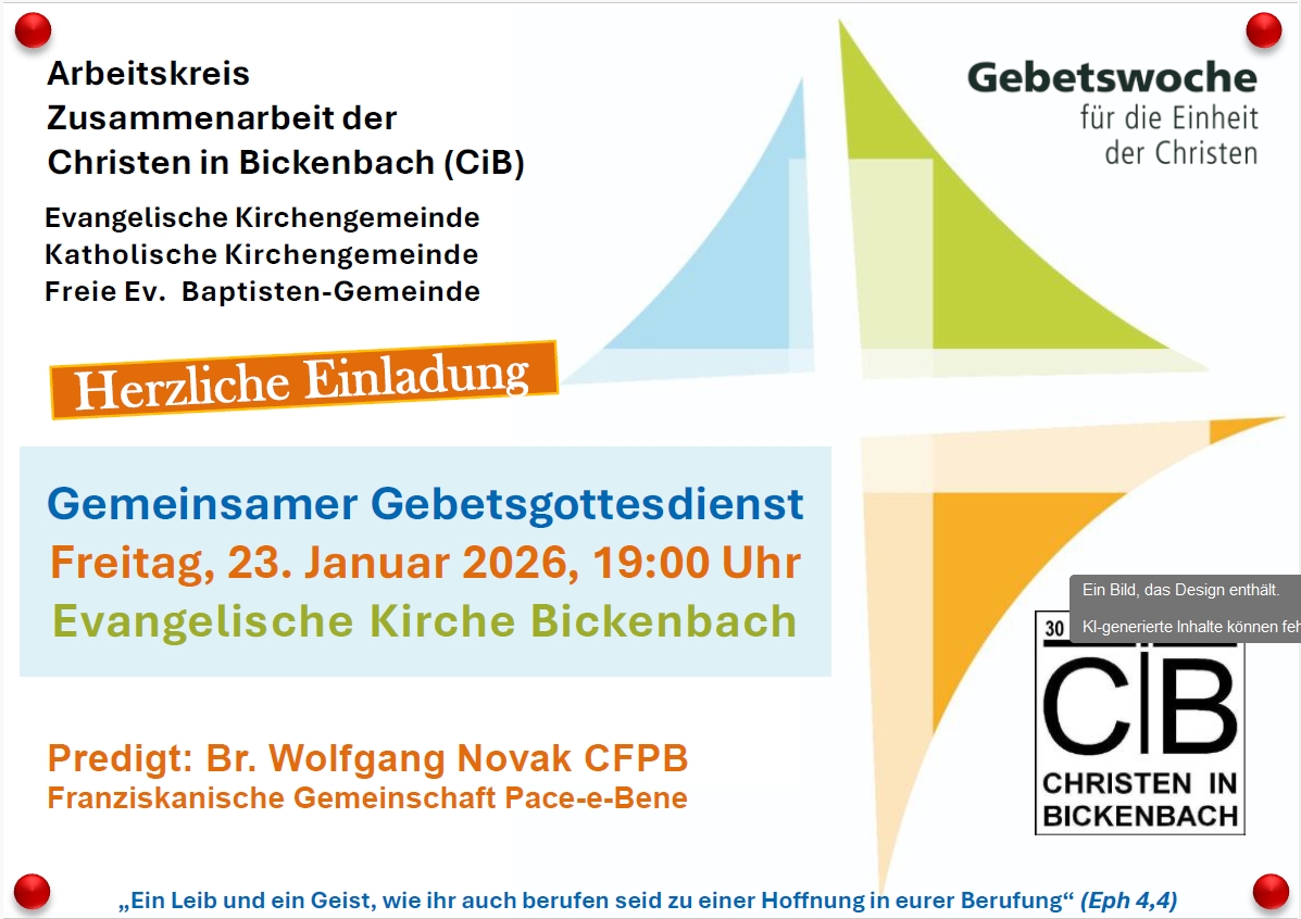 Logo des CIB und Informationen zur Gebetswoche