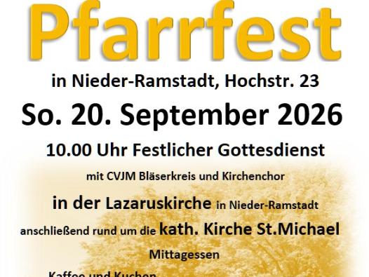 Ankündigung Pfarrfest