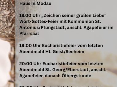 Gottesdienste am Gruendonnerstag