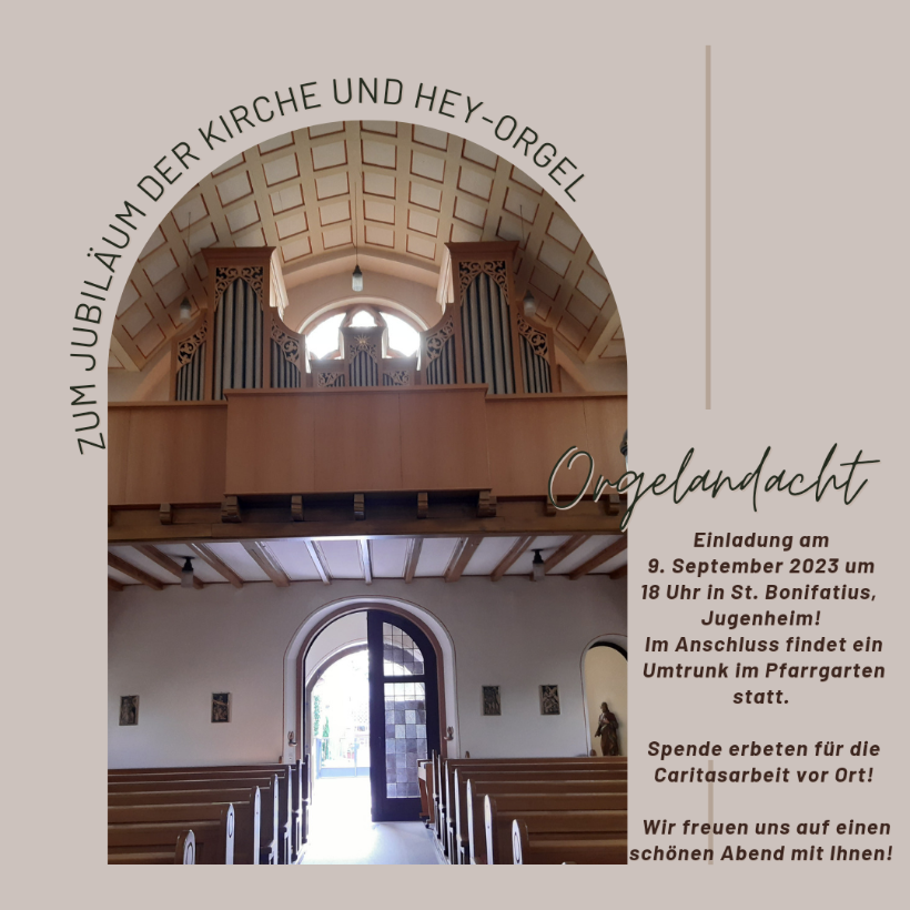 Plakat Orgelandacht 2023