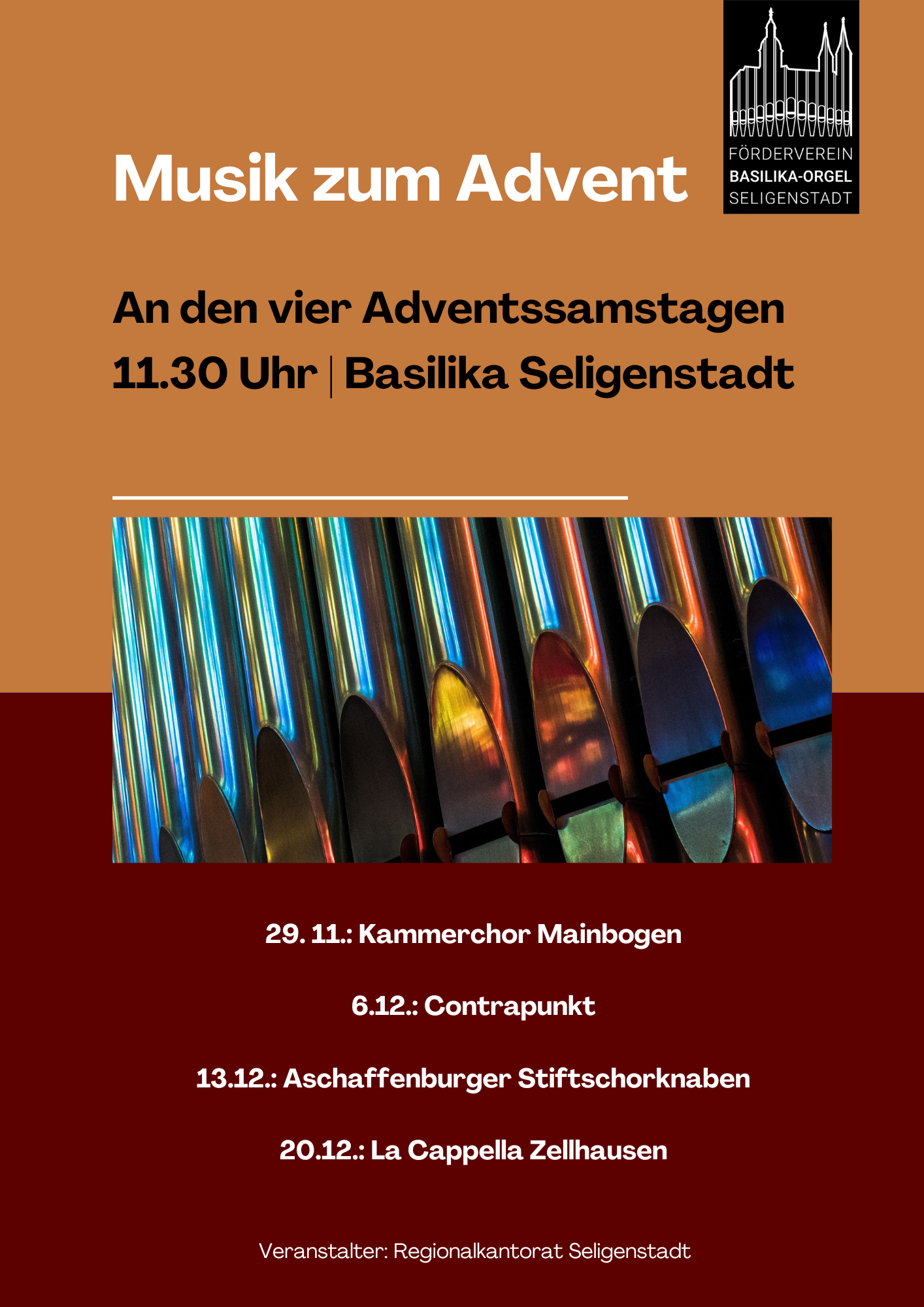 Musik zum Advent 2025 Plakat (c) Regionalkantorat
